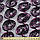 Сітка стрейч чорна з малиновими квітами, ш.140, фото 2