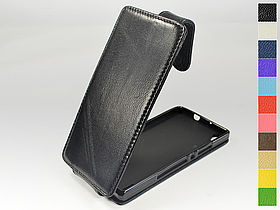 Відкидний чохол з натуральної шкіри для Huawei Ascend P7