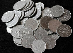 Набір монет України 5 копійок Різні роки ( 100 штук)