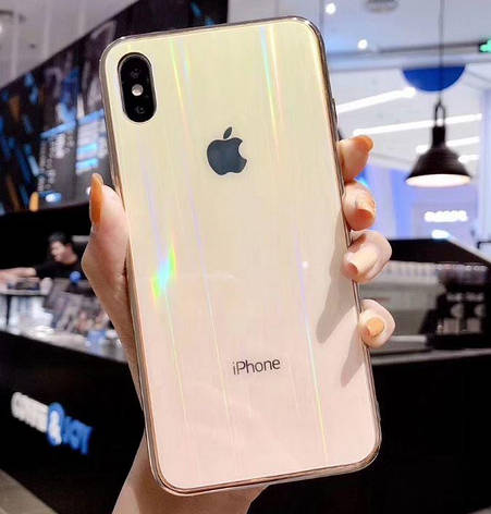 Чохол Glass Shine для Iphone 6+ Plus Yellow-Peach, фото 1