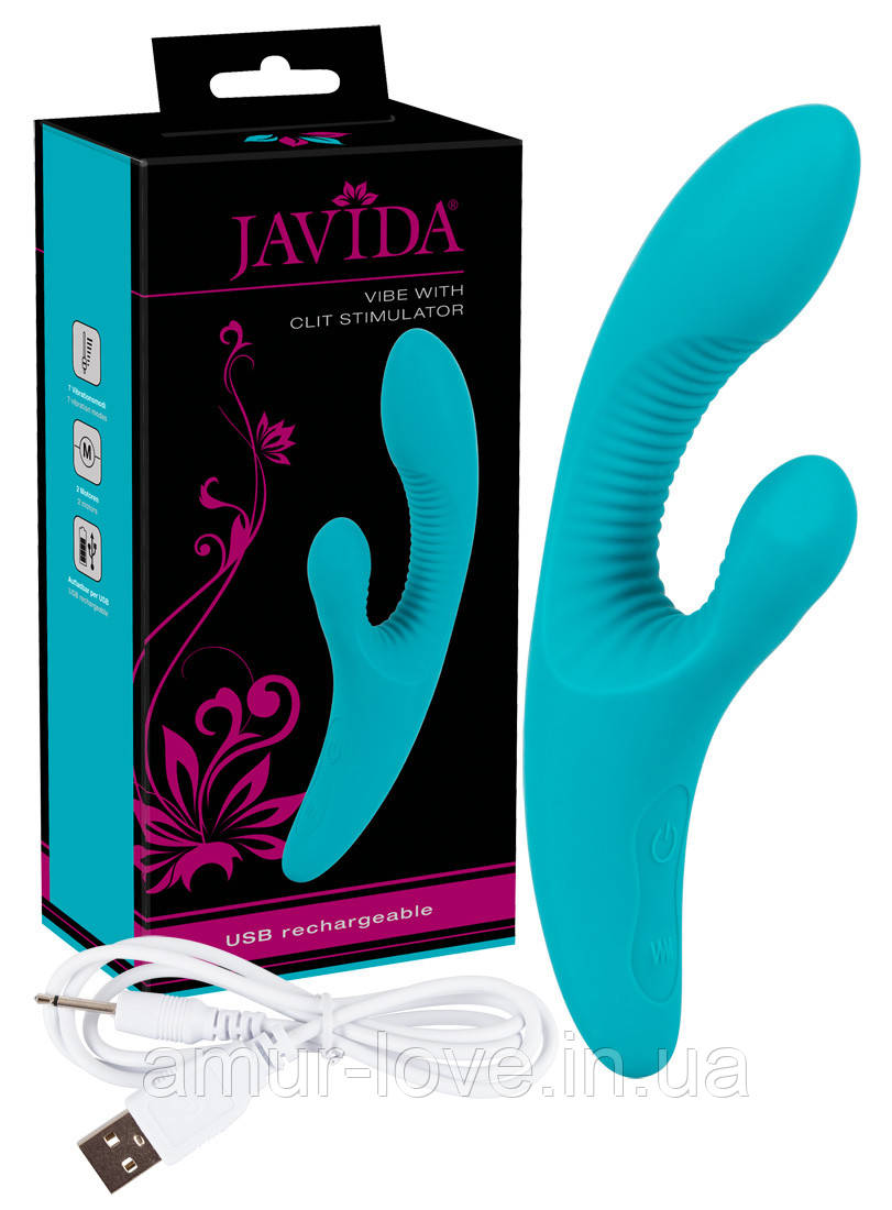 Hi-tech вібратор Javida Vibe with clit stimulat, фото 1
