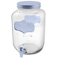 Диспенсер для лимонаду 4,25л з срібною кришкою (написом та маркером)