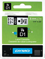Стрічка D1 пластикова Dymo 6мм х 7м для принтера label manager/LabelPoint