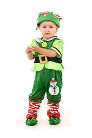 Дитячий карнавальний костюм Ельф новорічний на зріст 80-90 см