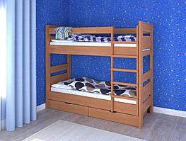 Двоярусне дерев'яне ліжко з ящиками "Селена" (7 кольорів)