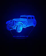 3d-светильник Ретро автомобиль, 3д-ночник, несколько подсветок (батарейка+220В)