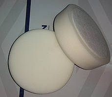 Поролоновий диск 150 мм з липучкою білого кольору під адаптер 125 мм