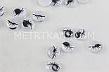 Декор "Маленькі очі з віями" 10 мм.  ГБ-2, фото 2