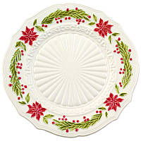 Керамическая тарелка с праздничным узором "Рождество" Bordallo, 32 см