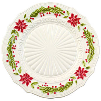 Керамічна тарілка зі святковим візерунком "Різдво" Bordallo, 32 см