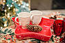 Чашка новорічна з кераміки "Сніжинки" Bordallo, фото 4