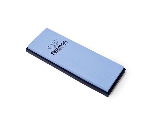 Точильний камінь для ножів 18х6х1.5см на силіконовому підставі (корунд) Fissman, фото 1