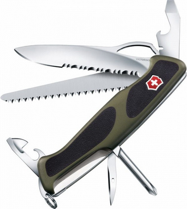 Ніж складаний, мультитул Victorinox Rangergrip 178 (130 мм, 12 функцій), зелений 0.9663.MWC4