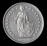 Монета Швейцарії 2 франка 1968-2006 рр., фото 2