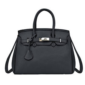 Елегантна жіноча сумка, якісна екошкіра, чорна, опт