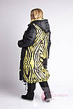 Пальто зимове батальне чорно - жовте холлофайбер Pompadur, фото 3