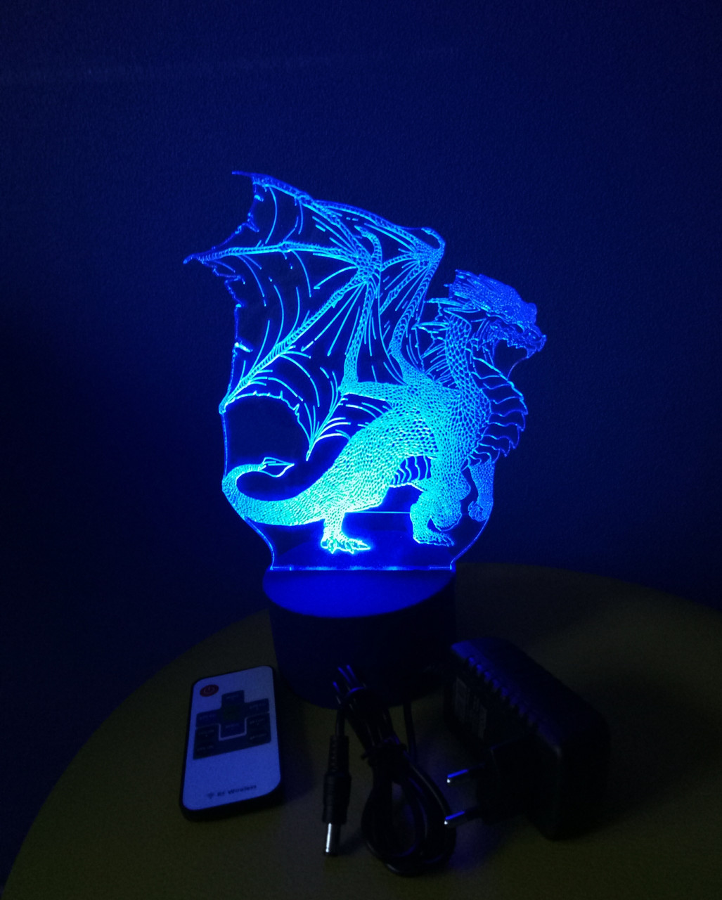 3d-светильник Дракон, 3д-ночник, несколько подсветок (на пульте), цена ...
