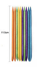 Апельсинові палички 11,5 див. (кольорові, різнокольорові) для нігтів; 100 шт/уп.