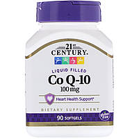 Чистый коэнзим Q10, 21st Century Health Care, CoQ-10, 100 mg, 90 капсул