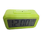 Годинник настільний із підсвіткою, температурою, будильником. Abeer Зелений, фото 5