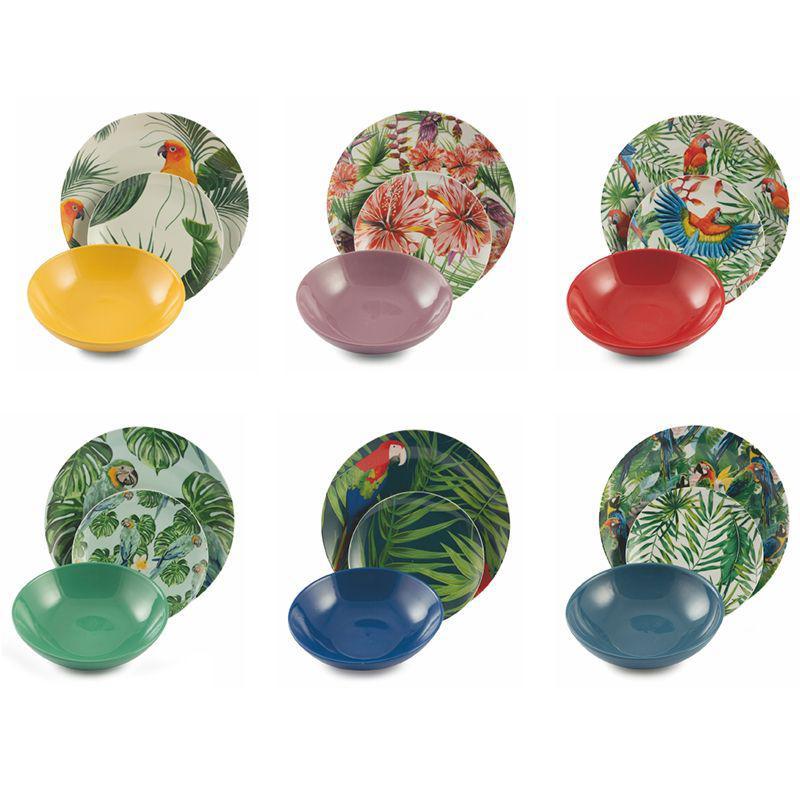 Сервіз столовий Італія Villa d'este Джунглі 18 предметів, фото 1