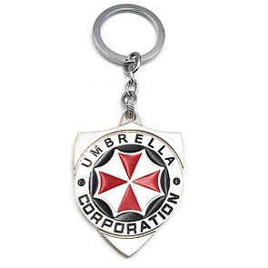 Брелок Umbrella Corporation Обитель зла Resident Evil Серебро глянец