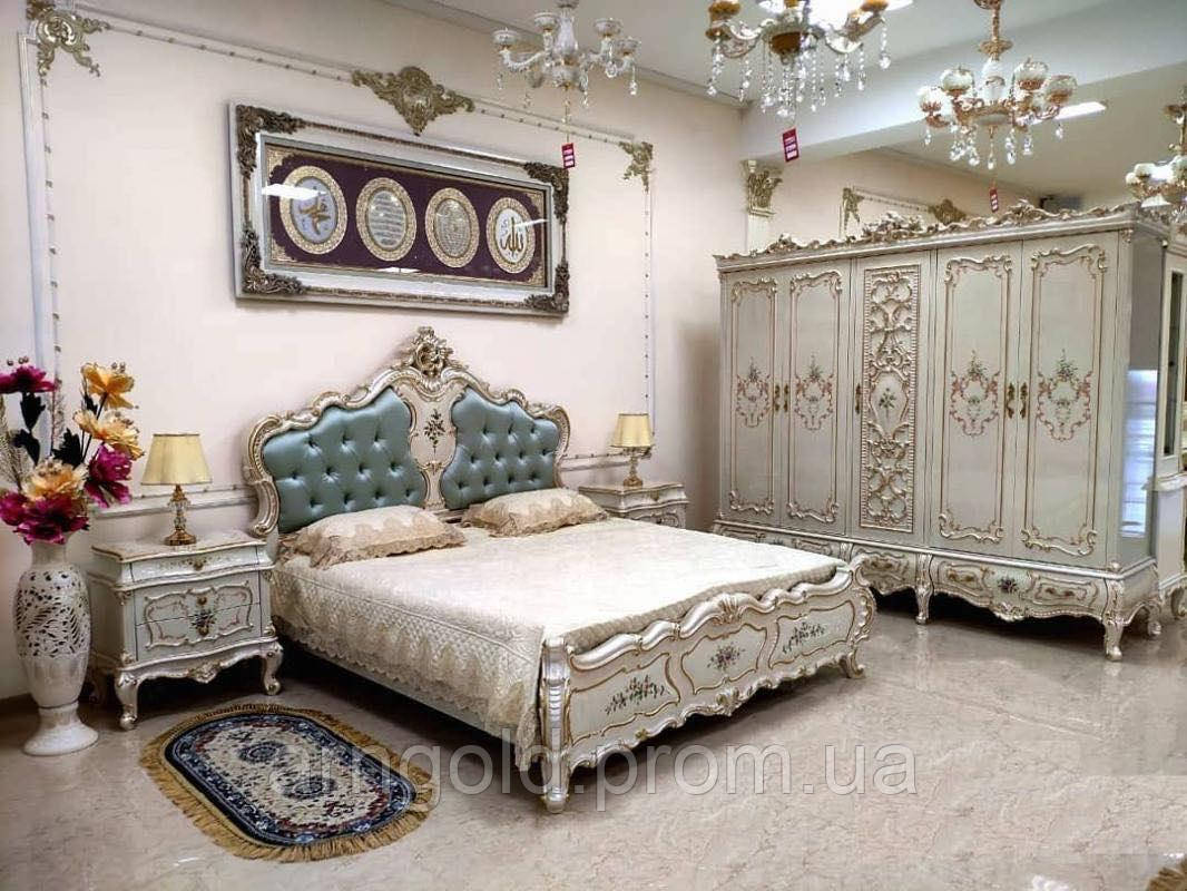 Спальня Афіна зі шафою (кровати, 2 тумбочки, трюмо, пуф)