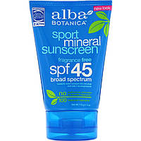 Сонцезахисний крем SPF 45 (спорт) Sunscreen, Alba Botanica, 113 р.