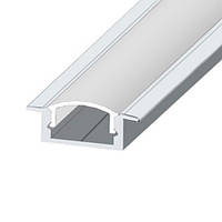 КОМПЛЕКТ!!! Профіль LED BIOM ЛПВ7 врізний алюміній анодований + розсіювач полікорбанатний матовий