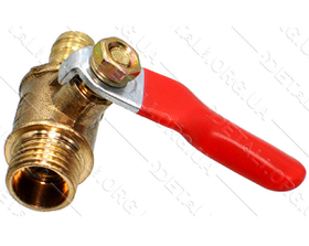 Кран компресора 1/4 різі — штуцер 9 мм