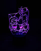 3d-светильник Пчелка Майя, 3д-ночник, несколько подсветок (на пульте), подарок для маленькой девочки