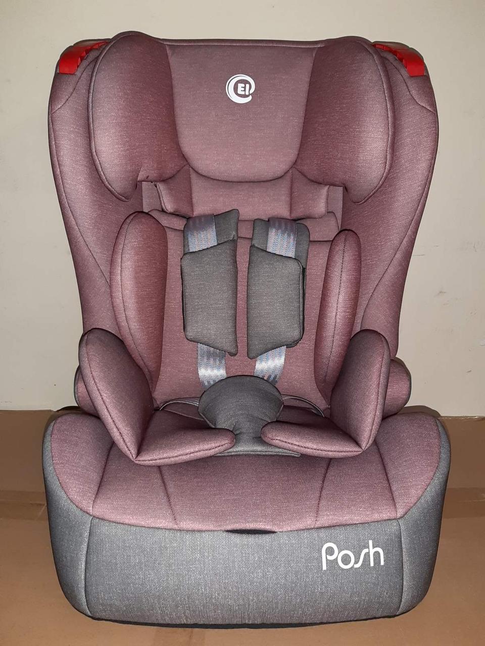 Дитяче автокрісло з бустером 2 в 1 ME 1018-9 POSH, система кріплення ISOFIT, сіро-бордове, фото 1