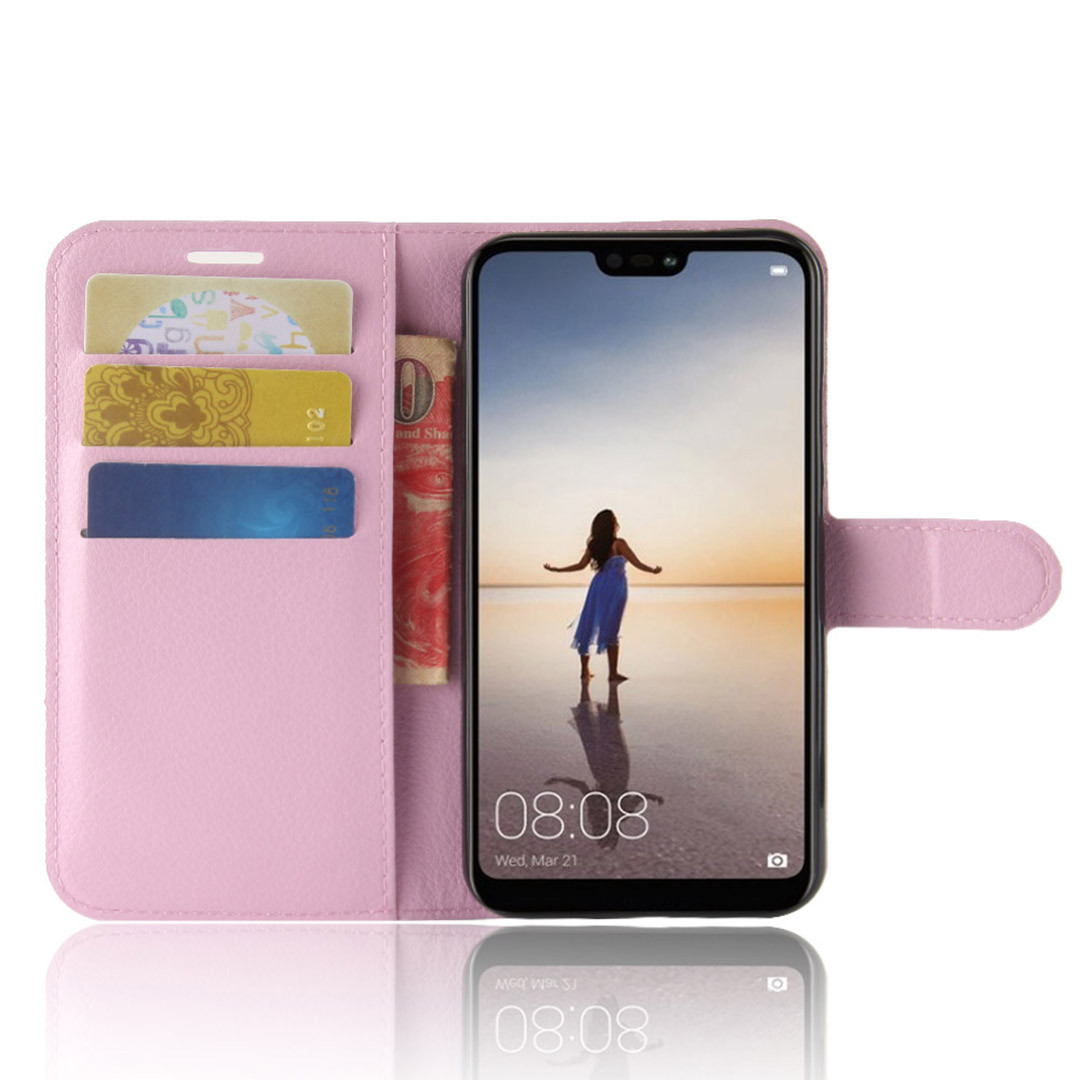 Чохол-книжка Litchie Wallet для Huawei P20 Lite Світло-рожевий