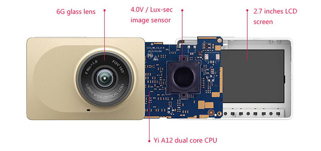 Купить Видеорегистратор для авто Xiaomi YI Smart Dash Camera Gray FullHD (Original) в Киеве. Интернет-магазин 
