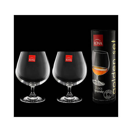 Набір келихів для бренді "Golden set", 400ml, 2шт/упак., 2570/400, фото 1