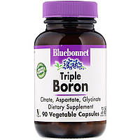 Борін, Triple Boron, Bluebonnet Nutritionг, 90 капсул