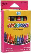 Олівці воскові "Crayons", 16 кольорів - Shantou
