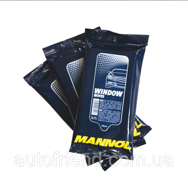 MANNOL Window Wipes Влажные салфетки для очистки стеклянных поверхностей - фото 1 - id-p125287583