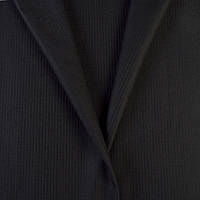 Ткань костюмная с шерстью в елочку мелкую черная, ш.160 (18331.003)