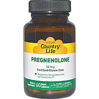 Прегненолон, Pregnenolone, Country Life, 30 мг, 60 кап.