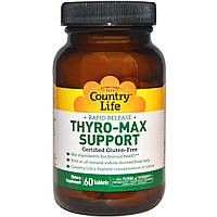 Підтримка щитовидної залози, Thyro-Max Support, Country Life, 60 табл.