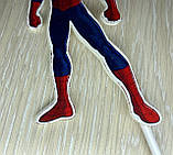 Топер Людина Павук, Пластиковий топер із принтом Spider Man, Людина-павук на торт, Топер Spider-Man, фото 3