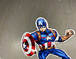 Топер Капітан Америка, Пластиковий топер із принтом Captain America, Капітан Америка топе, Топер супергерої, фото 6
