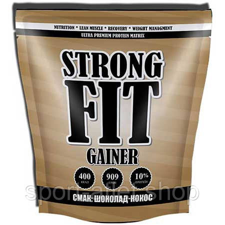 Гейнер Strong Fit Gainer Low Protein, 909 грам - шоколад-кокос