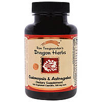 Астрагал і Кодонопсис, Codonopsis & Astragalus, Dragon Herbs, 500 мг, 100 кап.