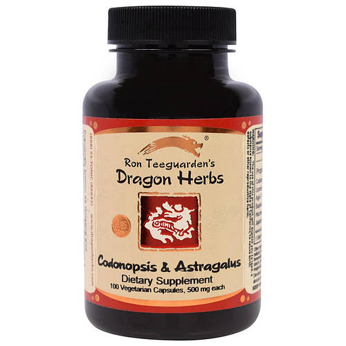 Астрагал и Кодонопсис, Codonopsis & Astragalus, Dragon Herbs, 500 мг ...