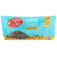 Enjoy Life Foods, Міні-краплі, полугорький шоколад, 283 г
