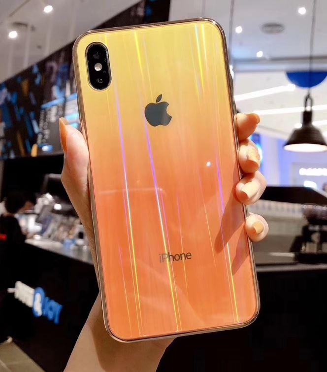 Чохол Glass Shine для Iphone 6+ Plus Yellow-Orange