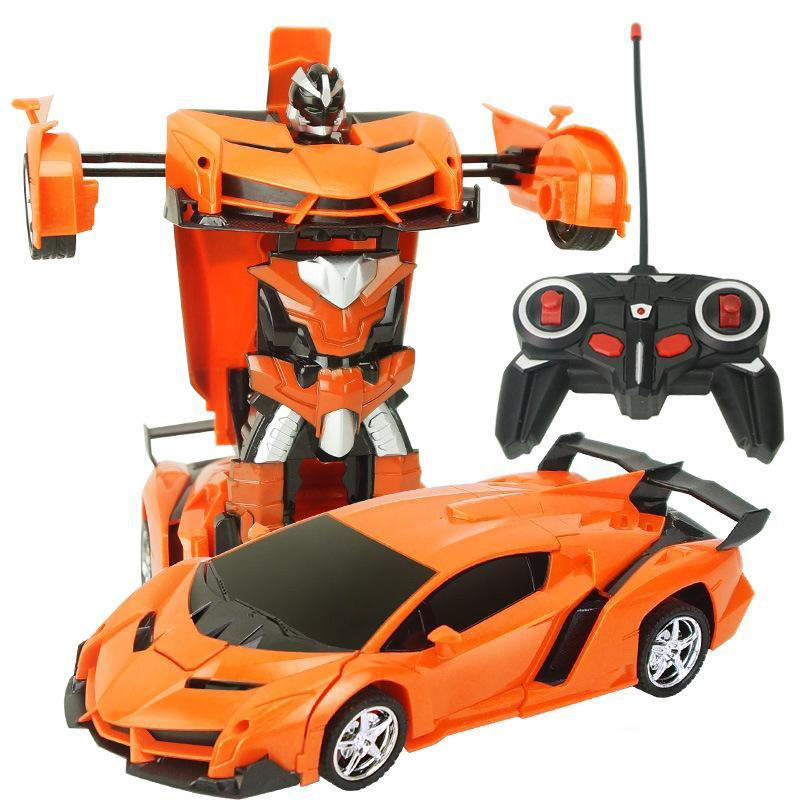 Машинка Трансформер Lamborghini Car Robot Size 18 ПОМАРАНЧЕВА З ПУЛЬТОМ