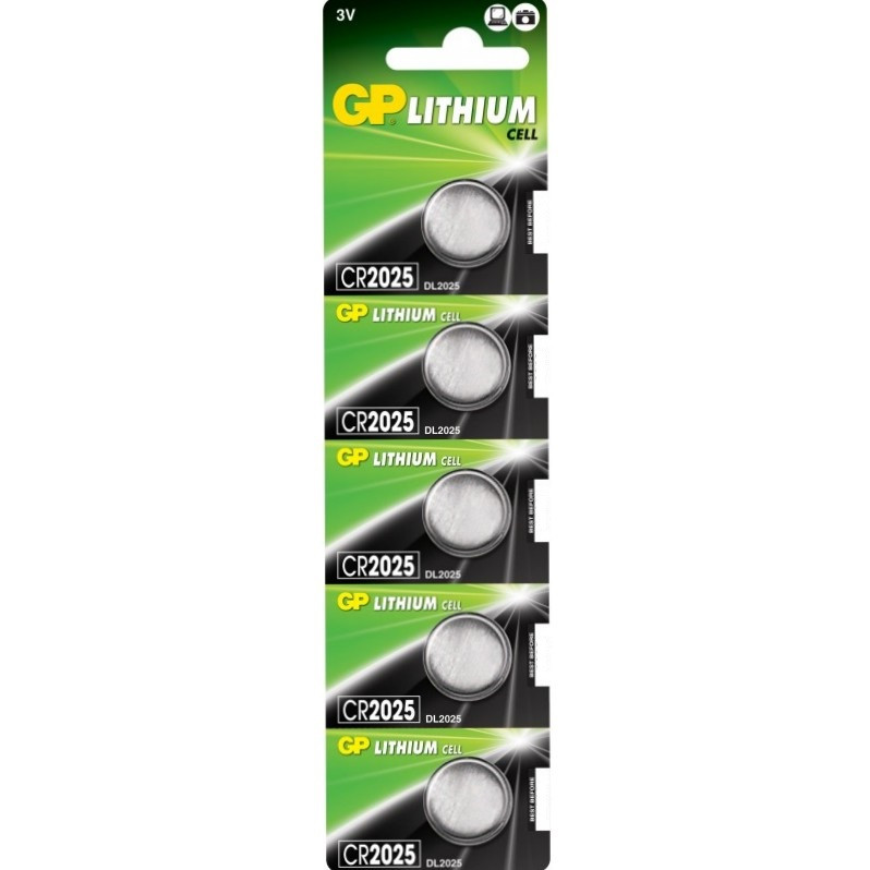 Батарейка GP Lithium CR2025 (DL2025) 3V, 5шт